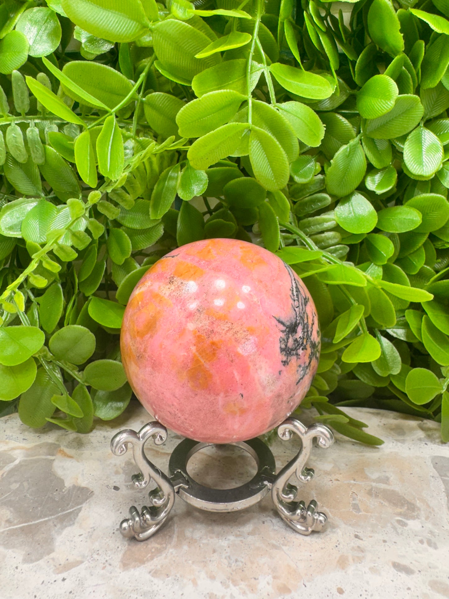 Rhodonite Sphere 568g