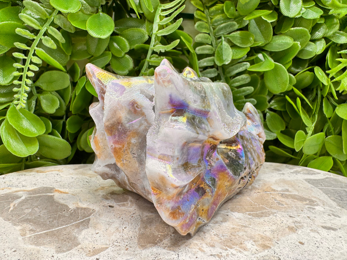 Aura Sphalerite Dragon Skull 580g