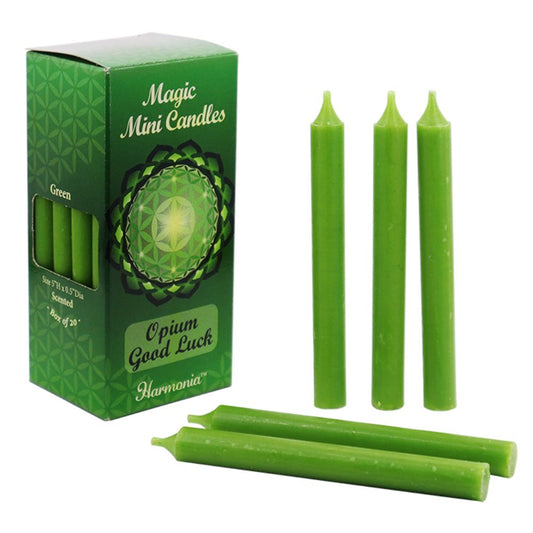 MAGIC MINI CANDLES - Good Luck Green Opium Scented