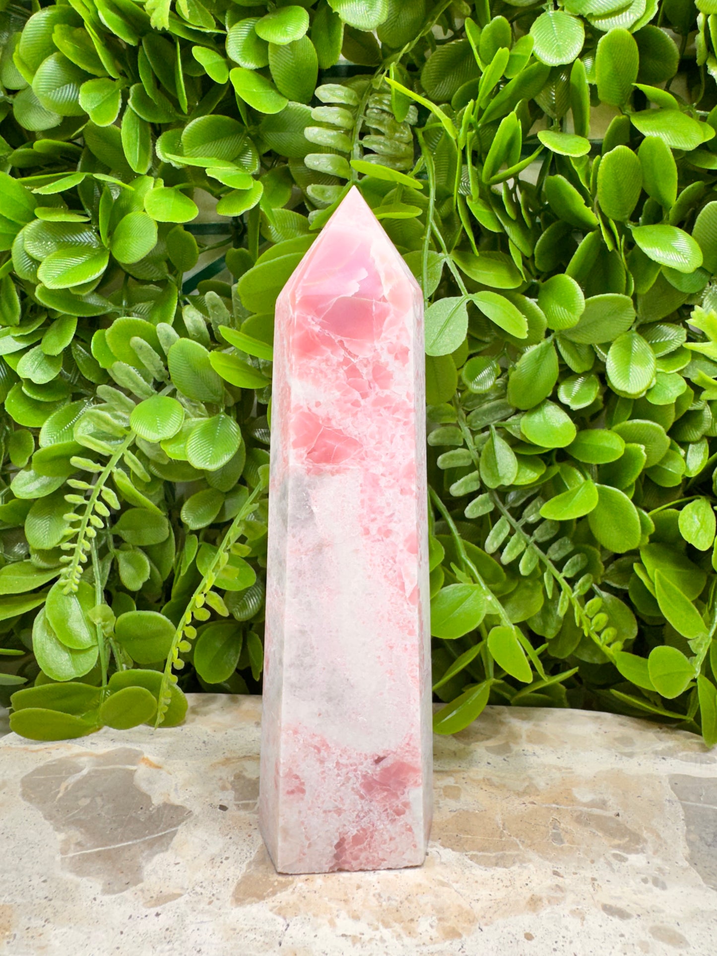 Pink Opal Tower 489g