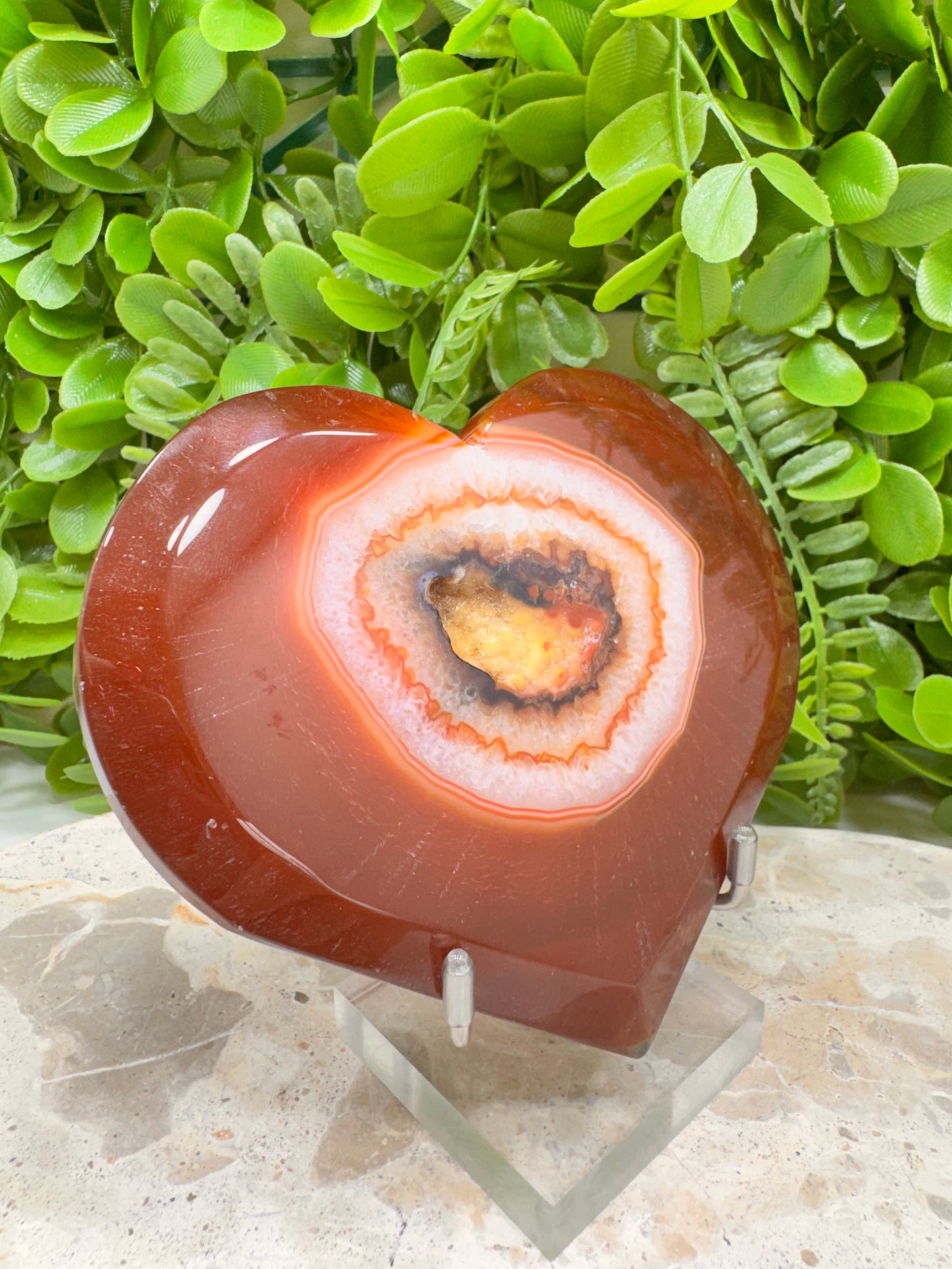 Carnelian Druzy Heart 242g