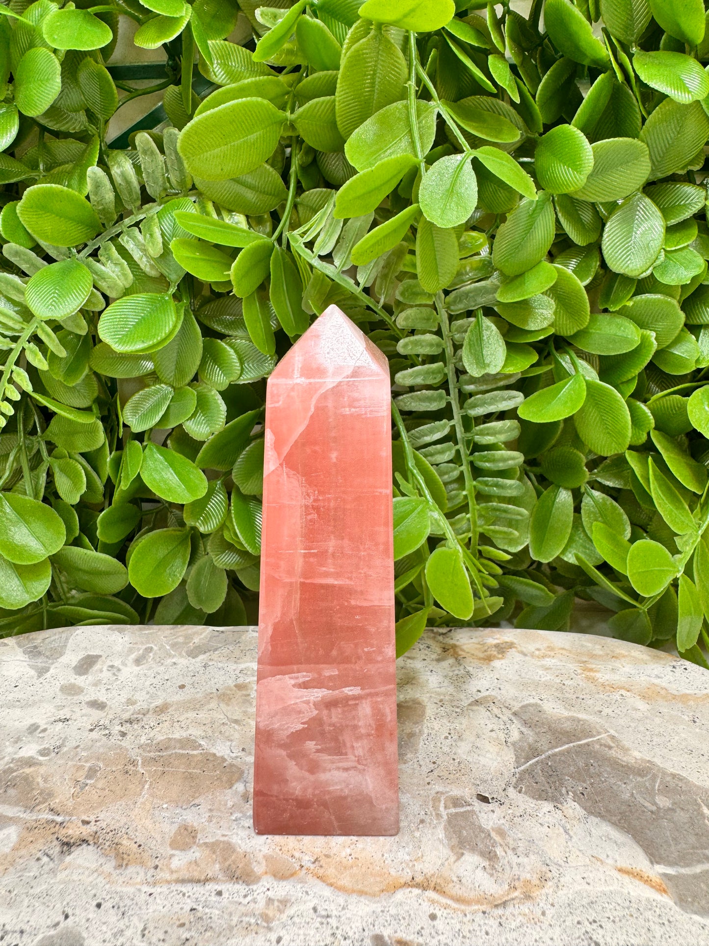 Rose Calcite Point 212g