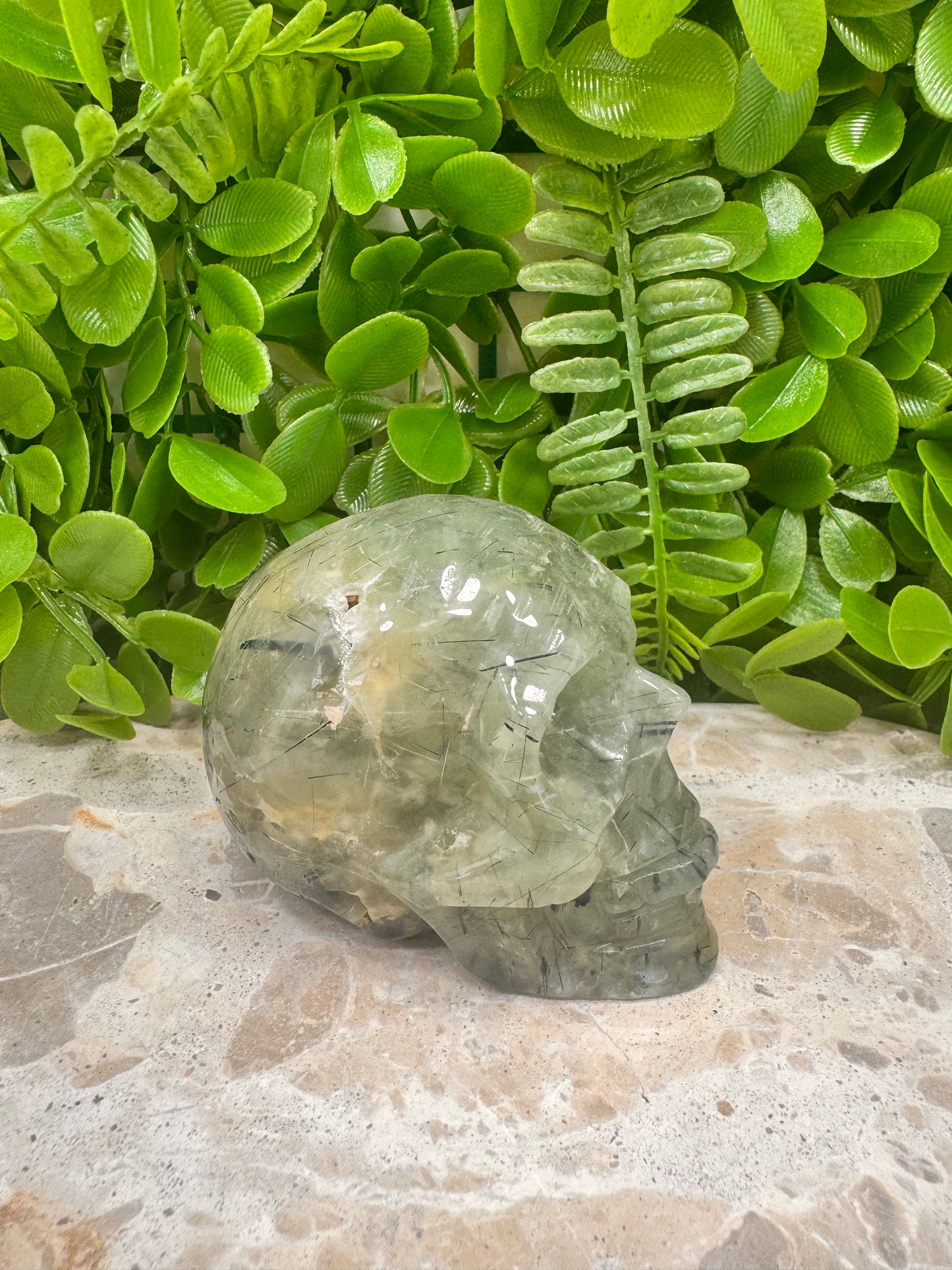 Prehnite Skull 482g