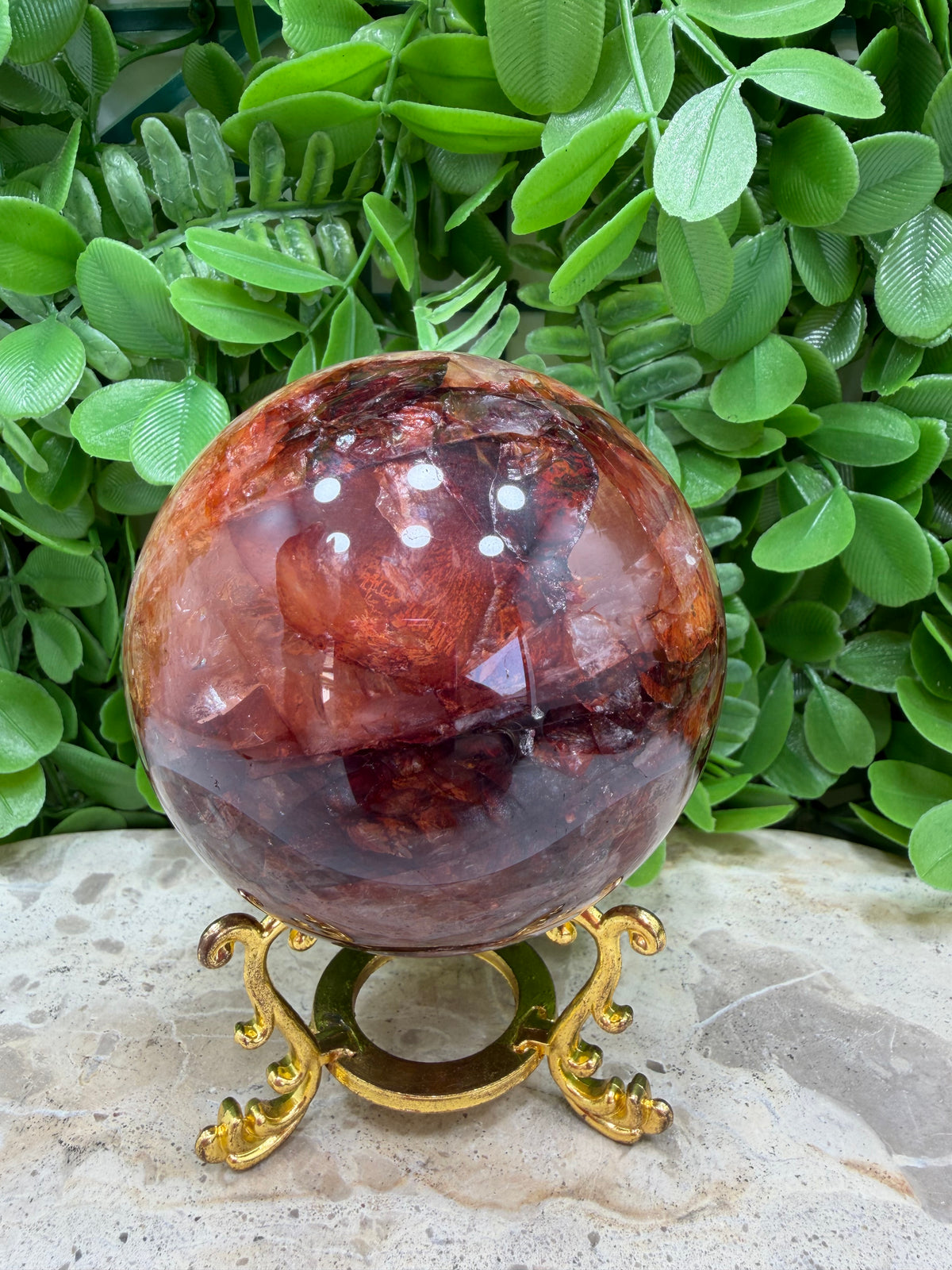 Fire Quartz Sphere 724g