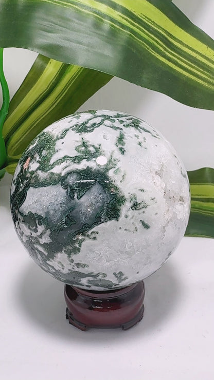 Moss Agate Sphere 660g