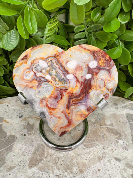 Crazy Lace Agate Heart 276g