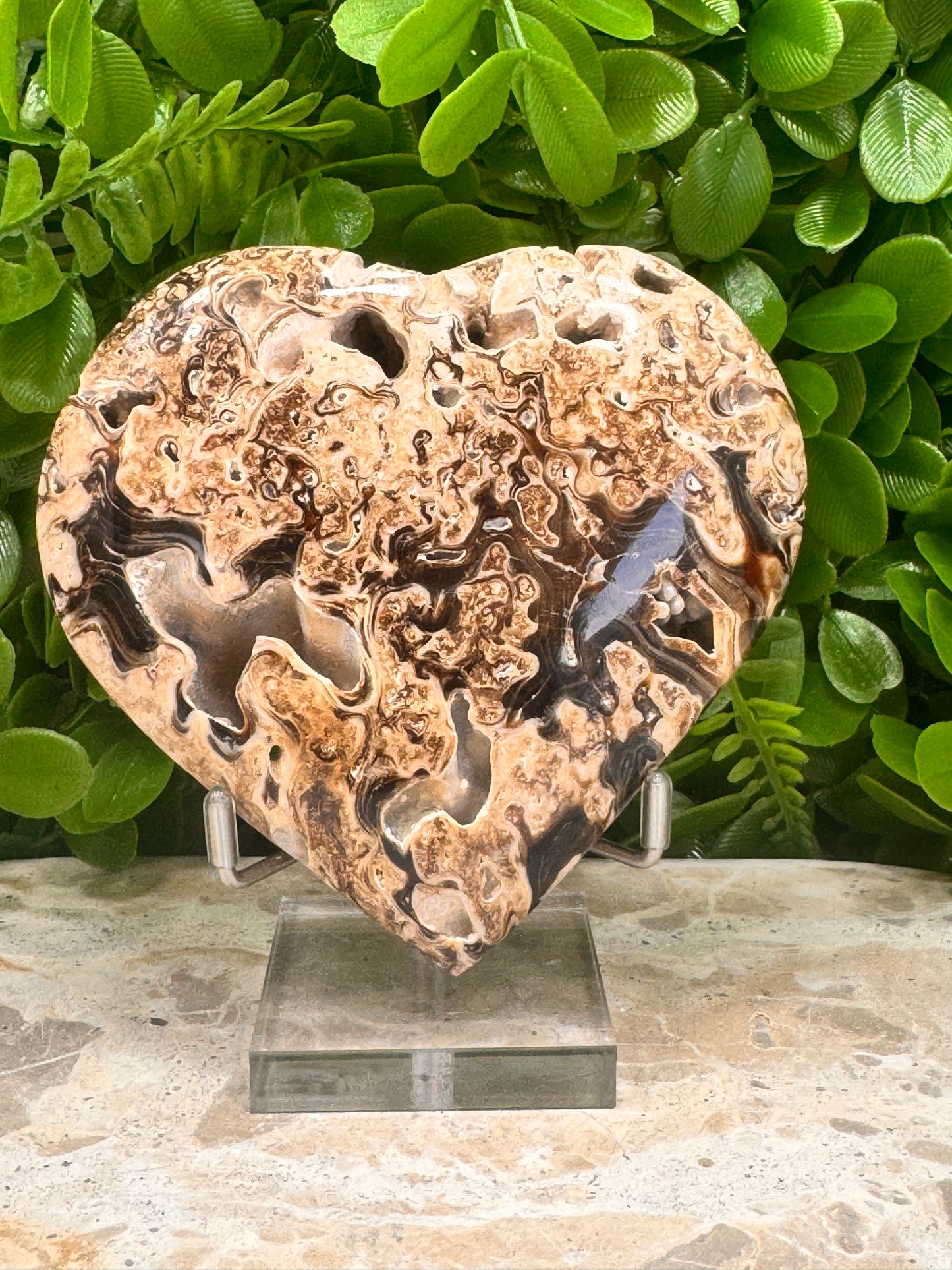 Chocolate Calcite Heart 392g