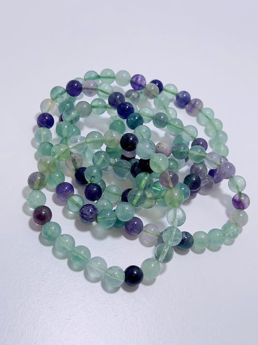 Green / Purple Fluorite Bracelet