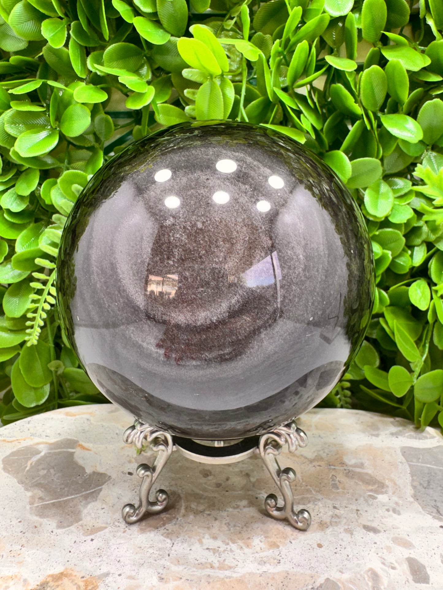 Silver Sheen Obsidian Sphere 2040g