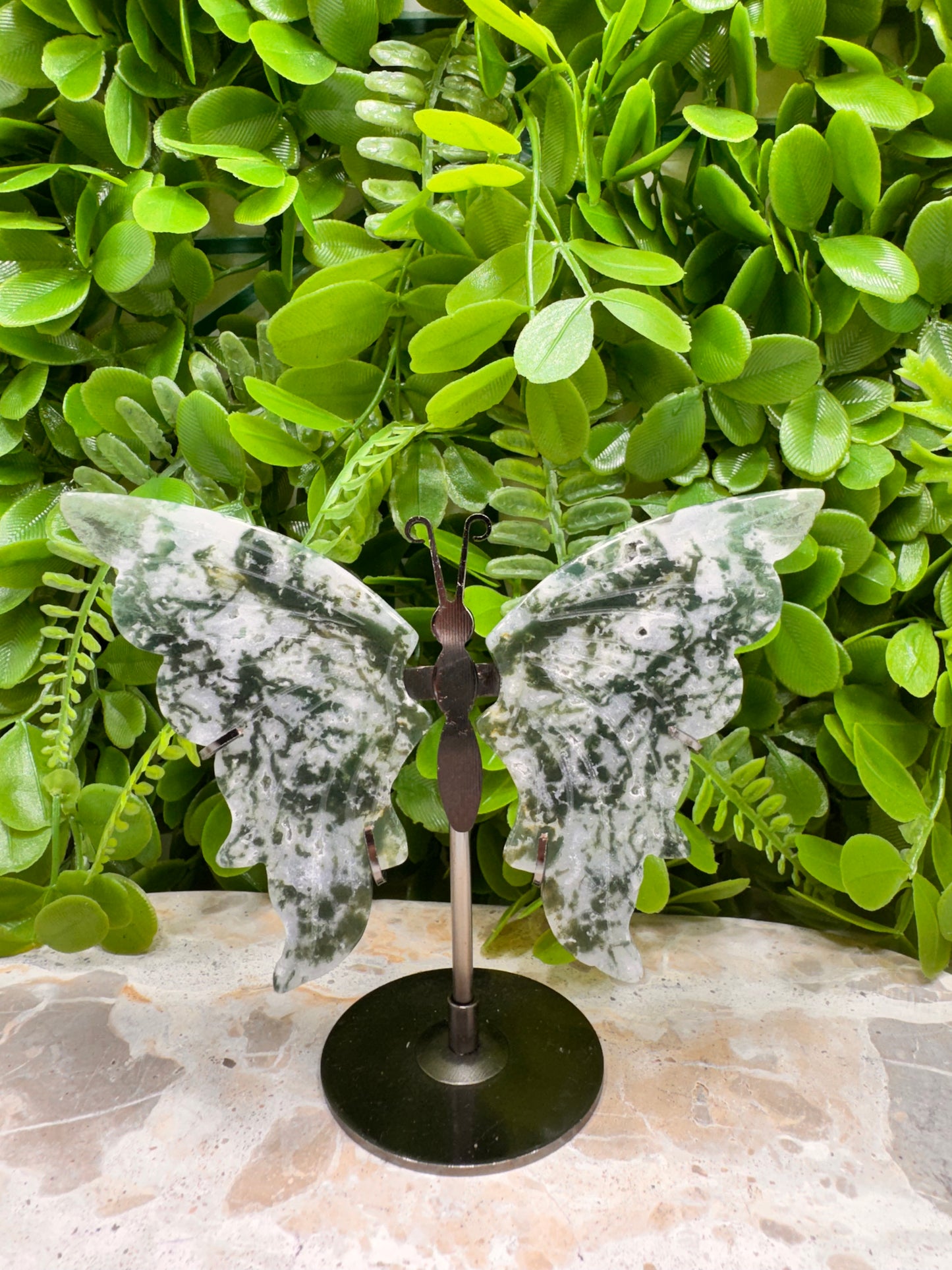 Moss Agate Butterfly 134g