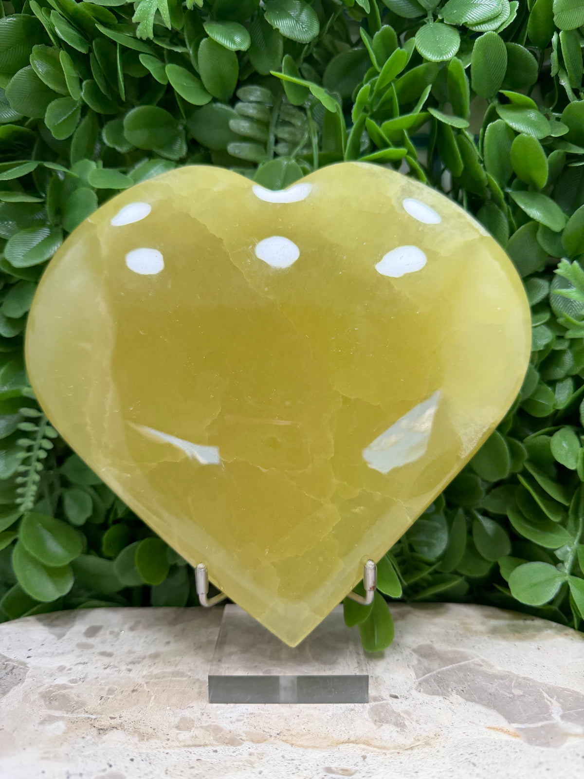 Lemon Calcite Heart 1446g