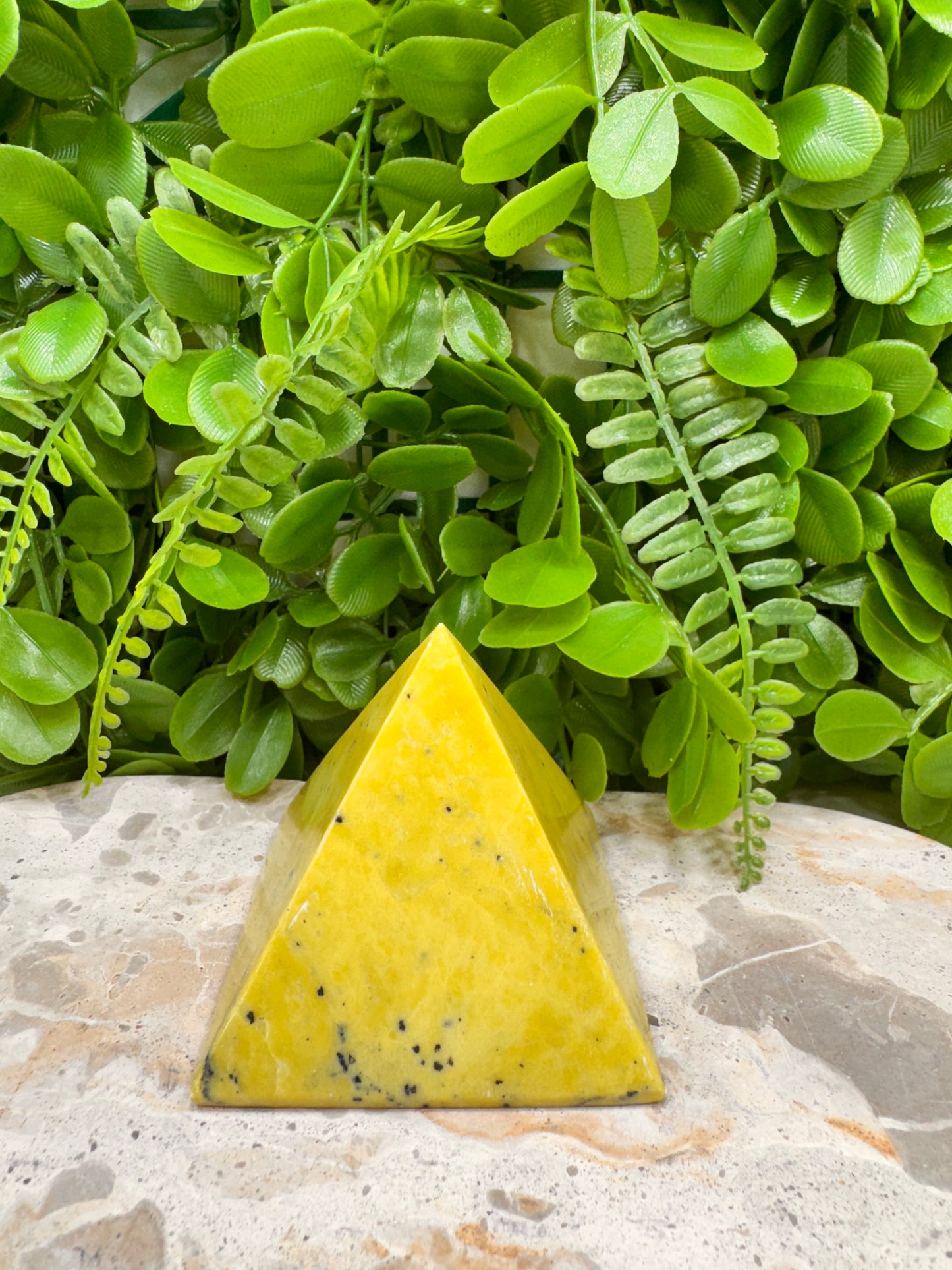 Jade & Hematite Pyramid 310g