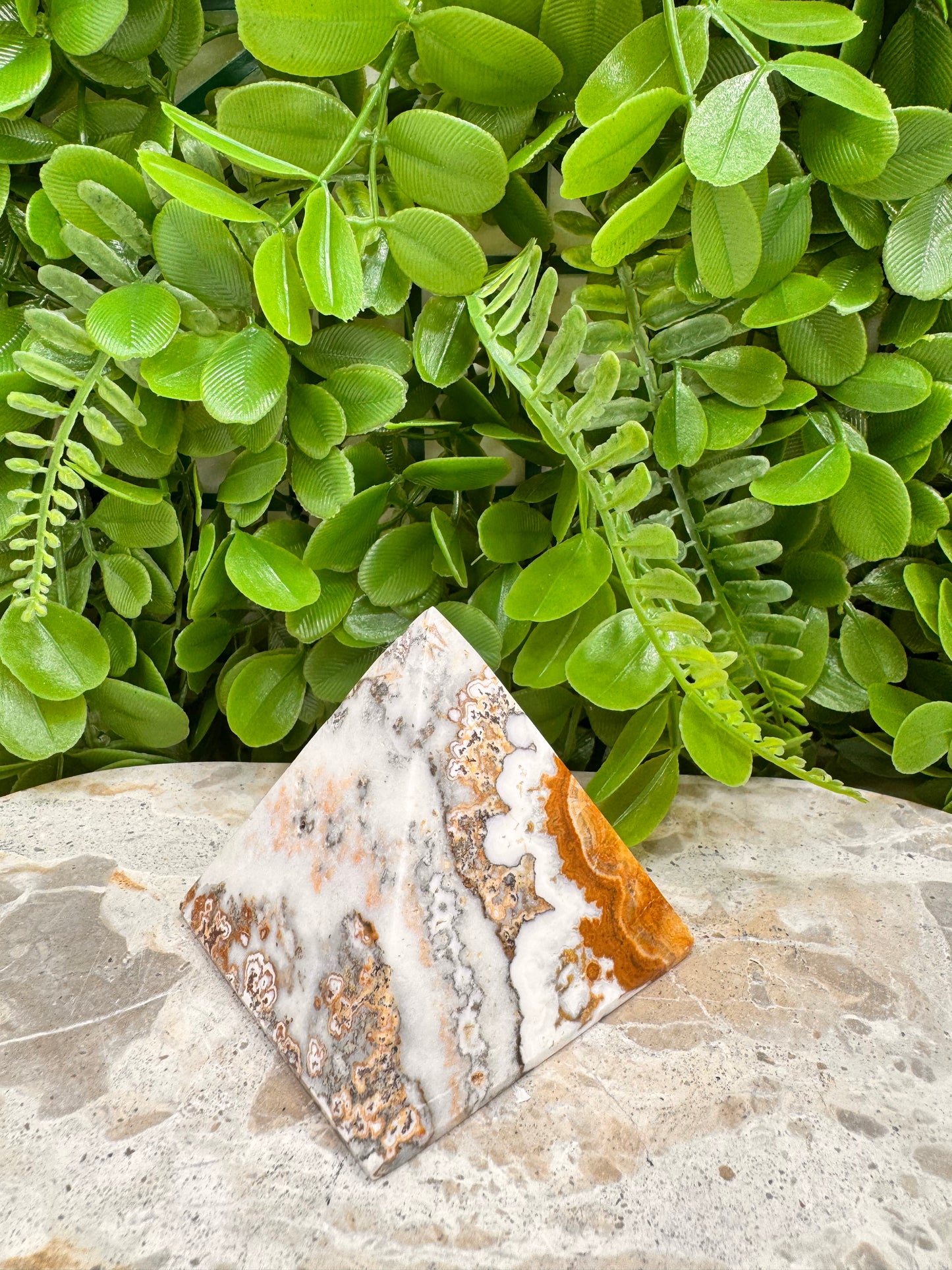 Dendritic Ocean Root Jasper Pyramid 293g