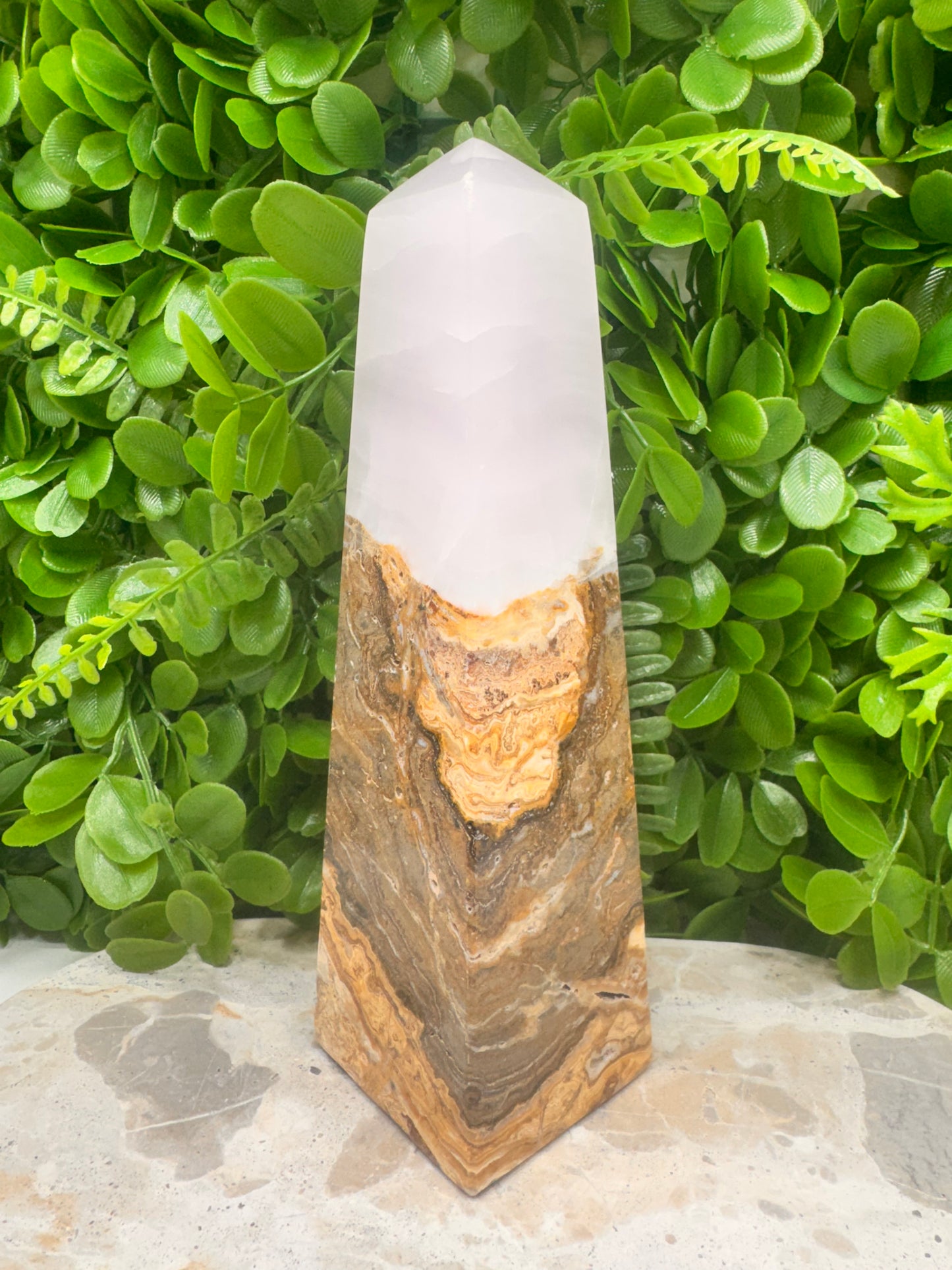 Pink Mangano / Pakistan Bumble Bee Jasper Tower 1068g