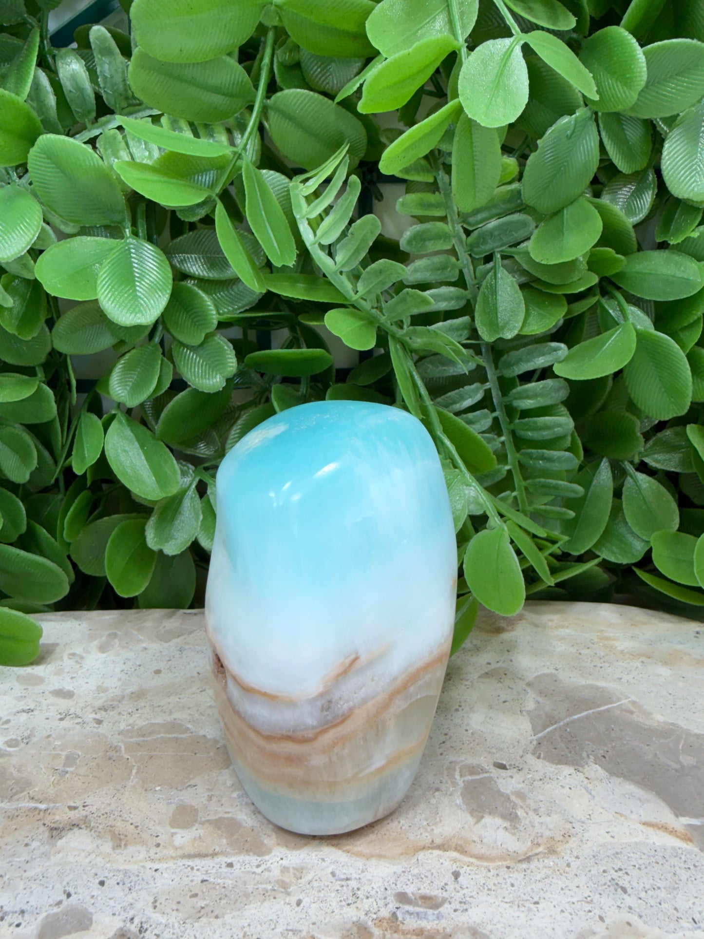 Aqua Caribbean Calcite Freeform 310g