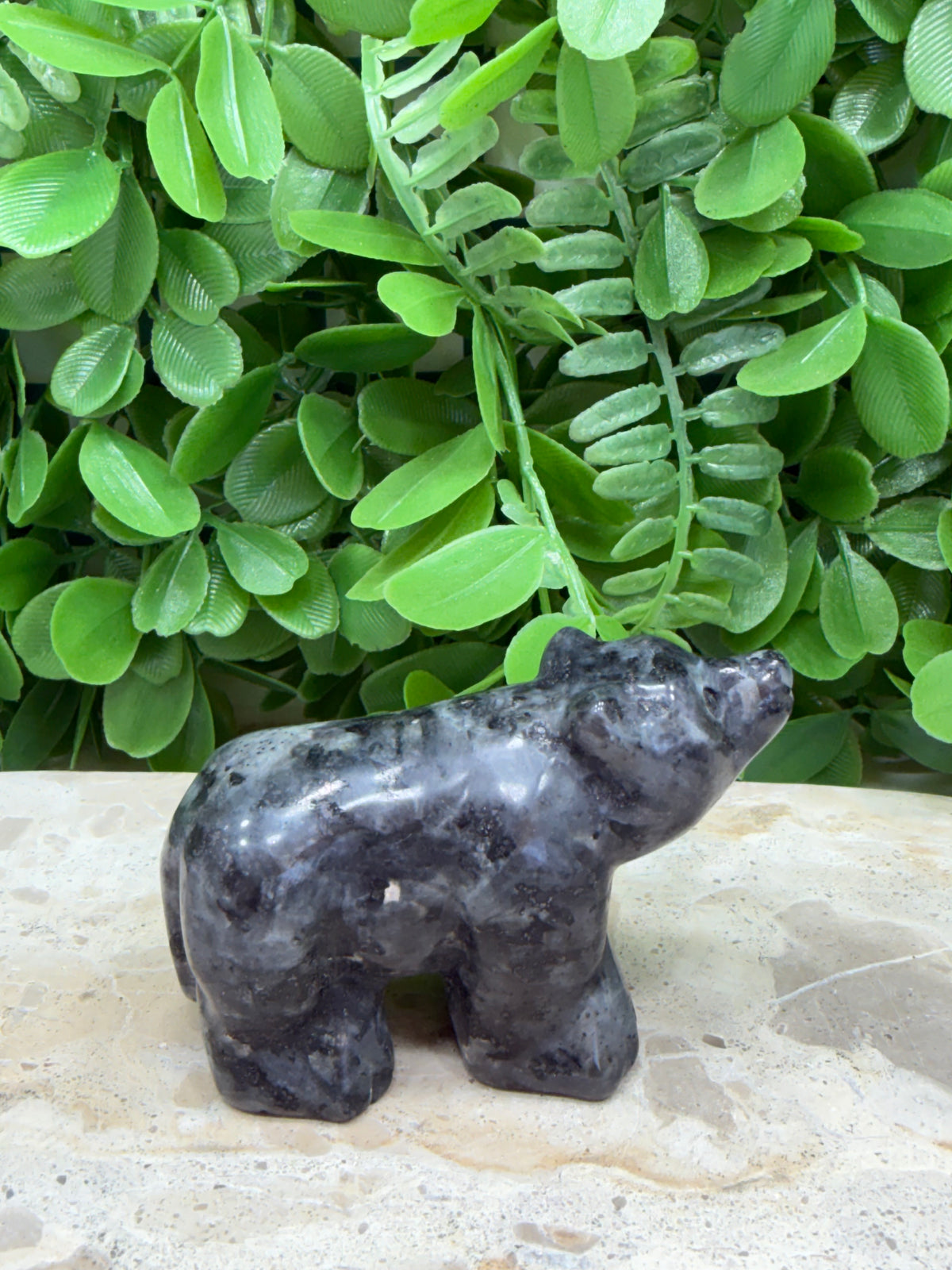 Larvikite Bear 178g | Grounding • Protection • Clarity