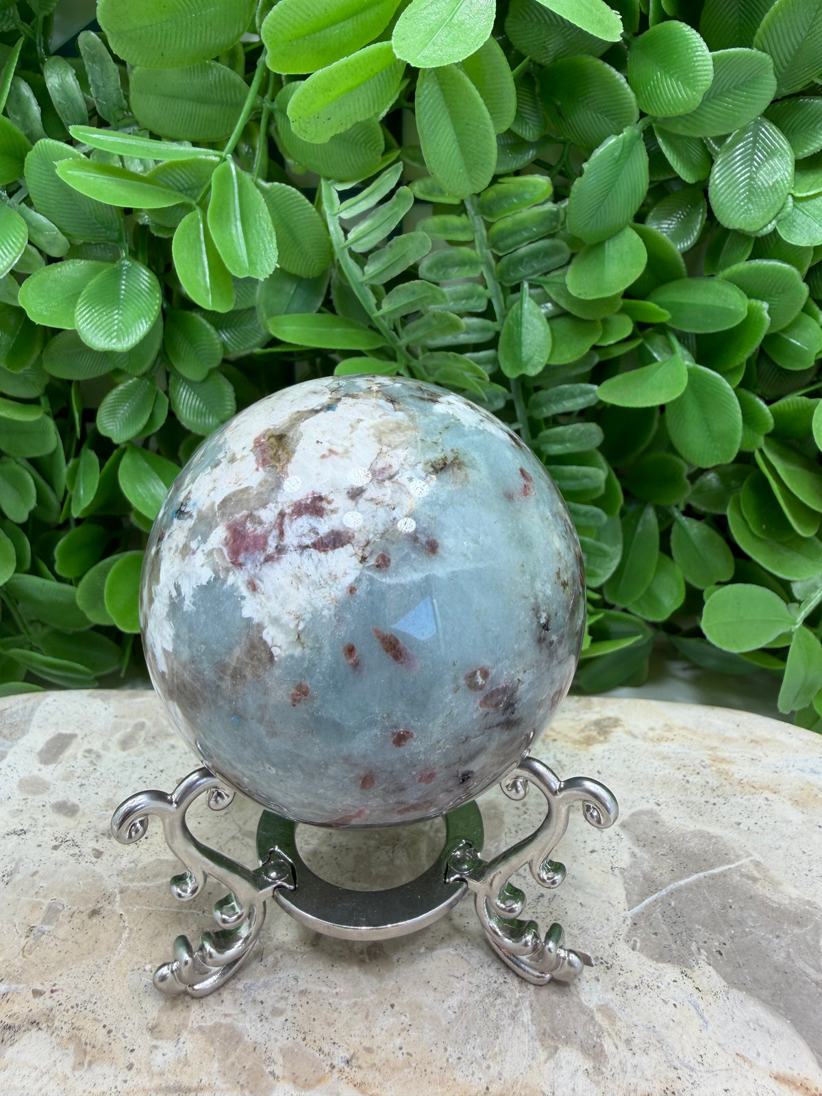 Unicorn Stone Sphere 404g | Calm • Love • Positivity