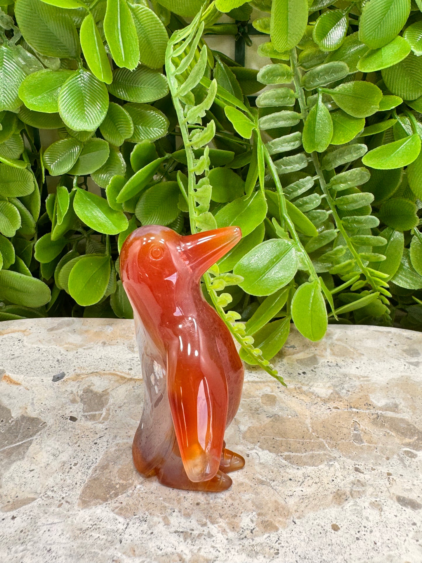Carnelian Druzy Penguin 104g