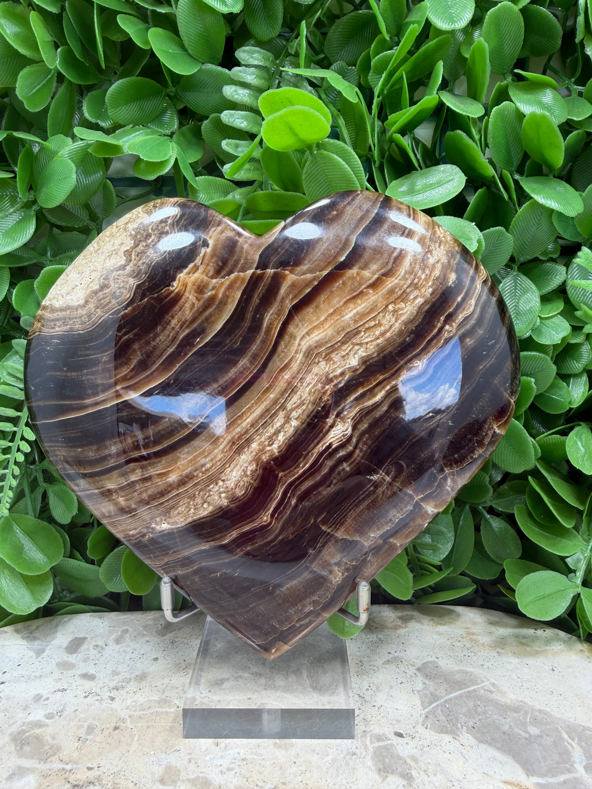 Chocolate Calcite Heart 1058g