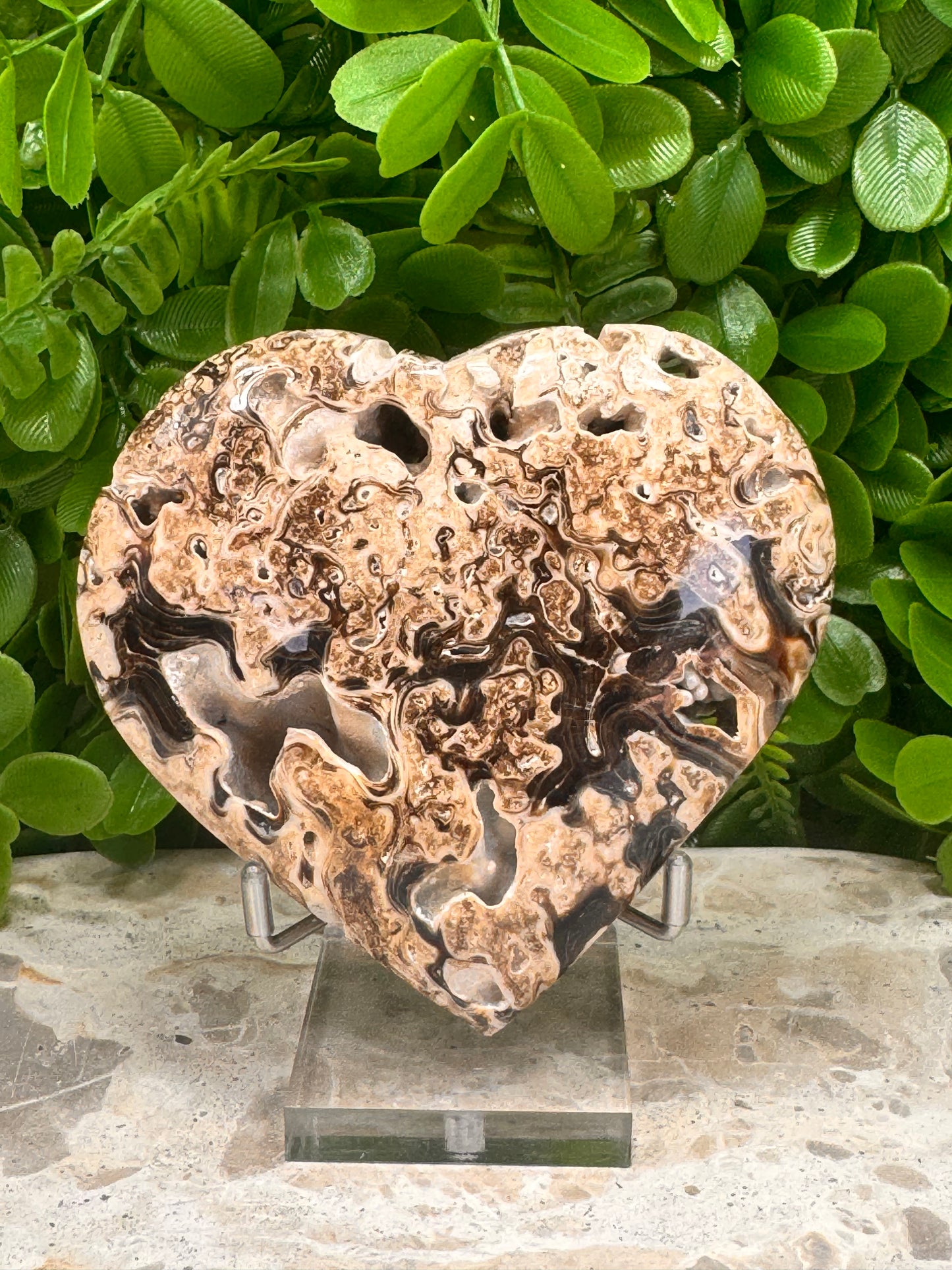 Chocolate Calcite Heart 392g