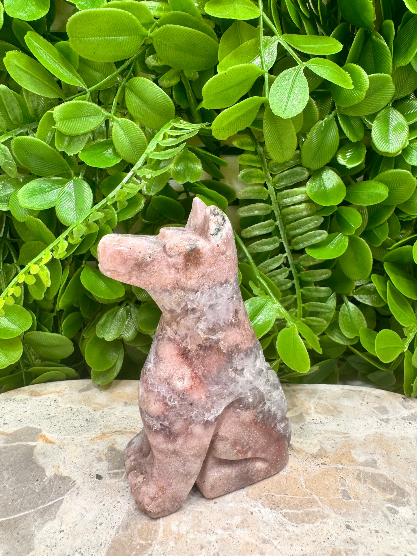 Pink Amethyst Dog 260g