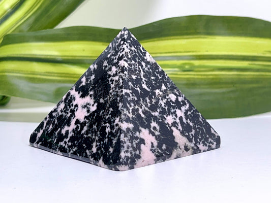 Pink Snowflake Obsidian Pyramid 280g