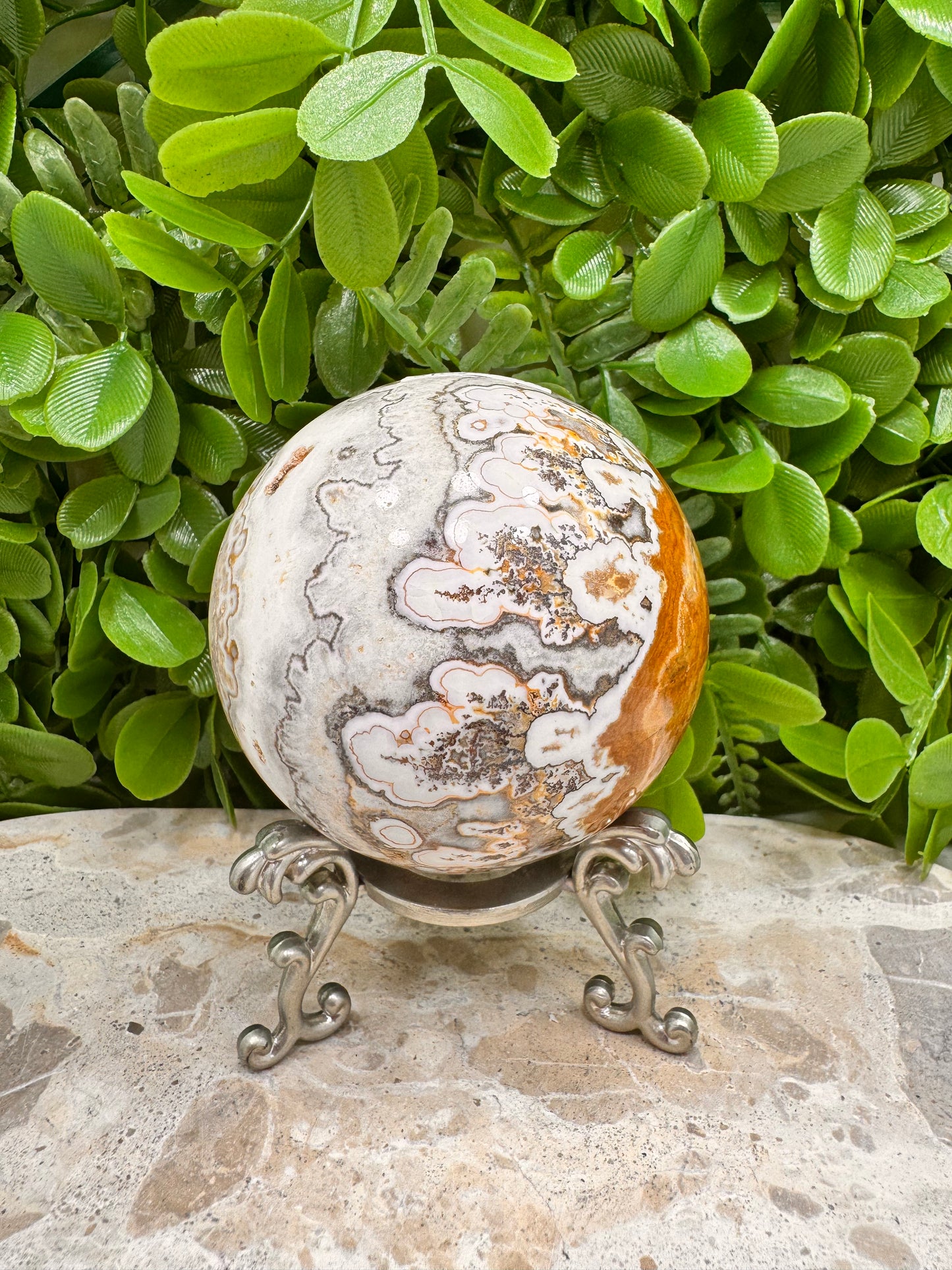Dendritic Ocean Root Jasper Sphere 540g