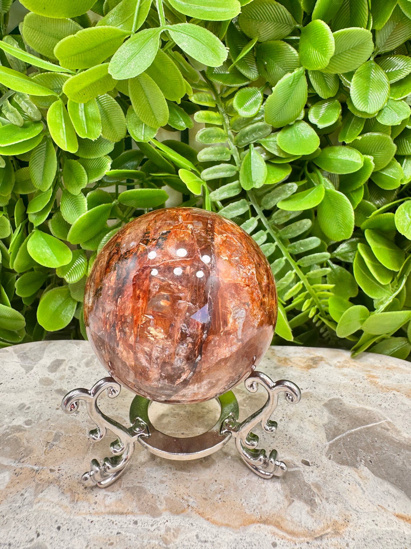 Fire Quartz Sphere 302g