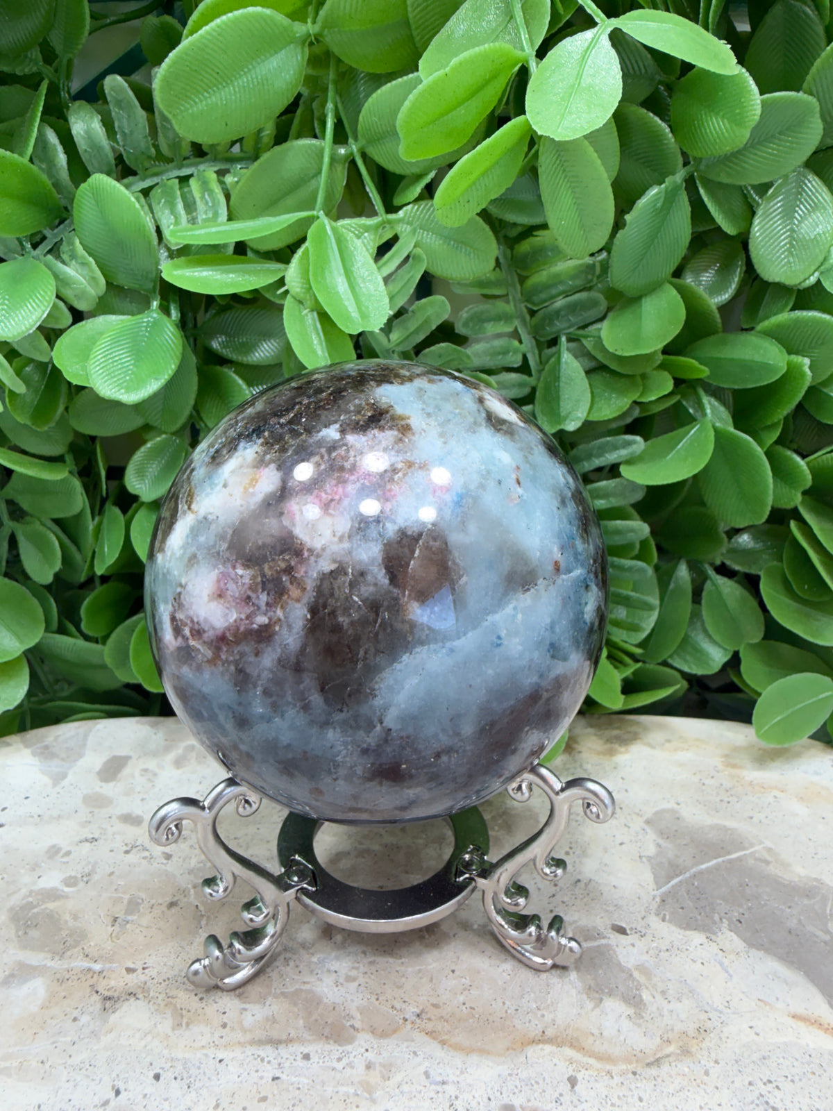 Unicorn Stone Sphere 546g | Calm • Love • Positivity
