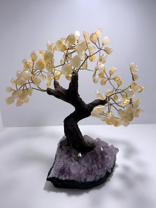 Citrine Tree with Amethyst Base 2122G