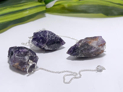Amethyst Raw Pendulum