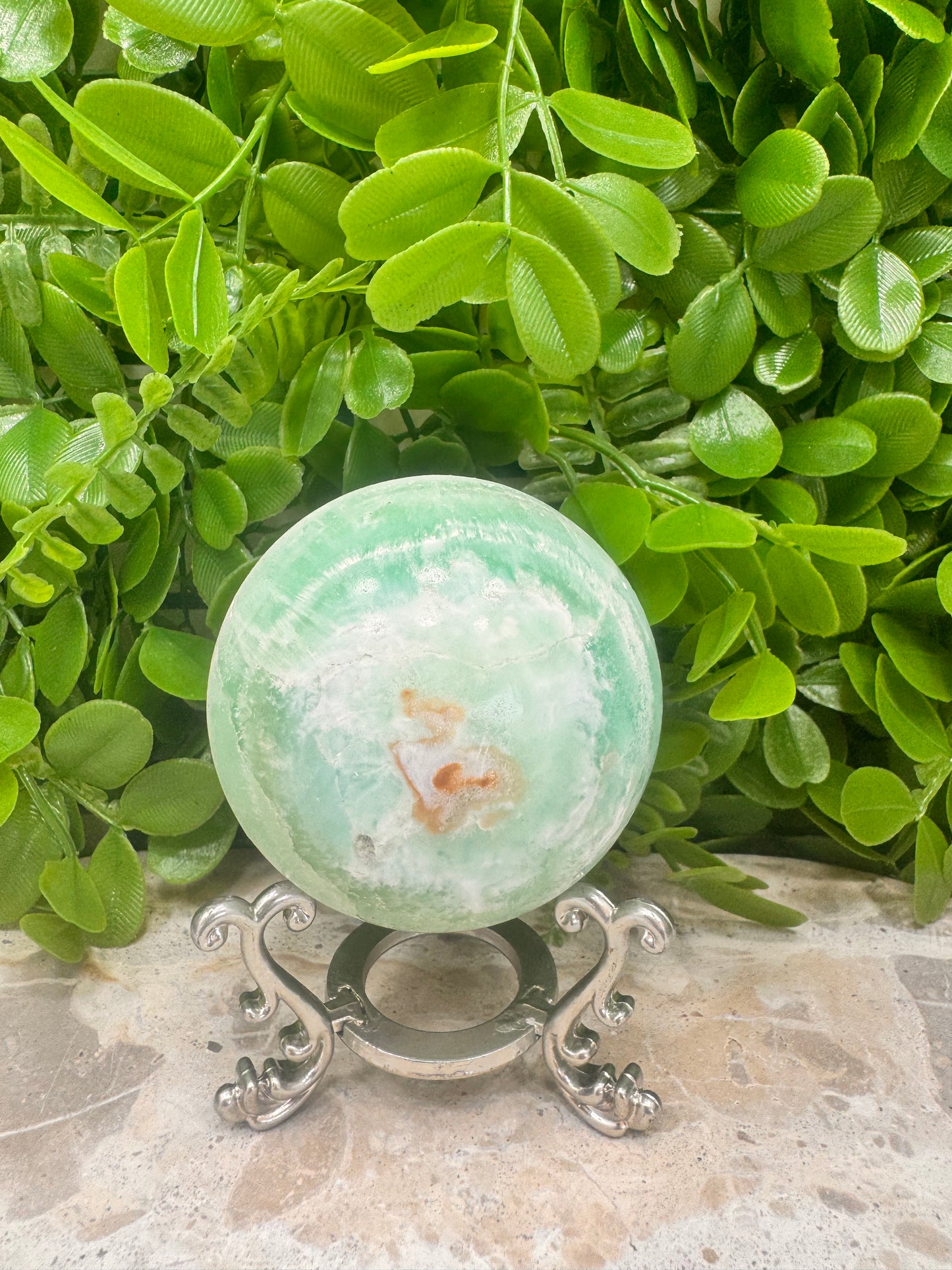 Caribbean Calcite Sphere 488g