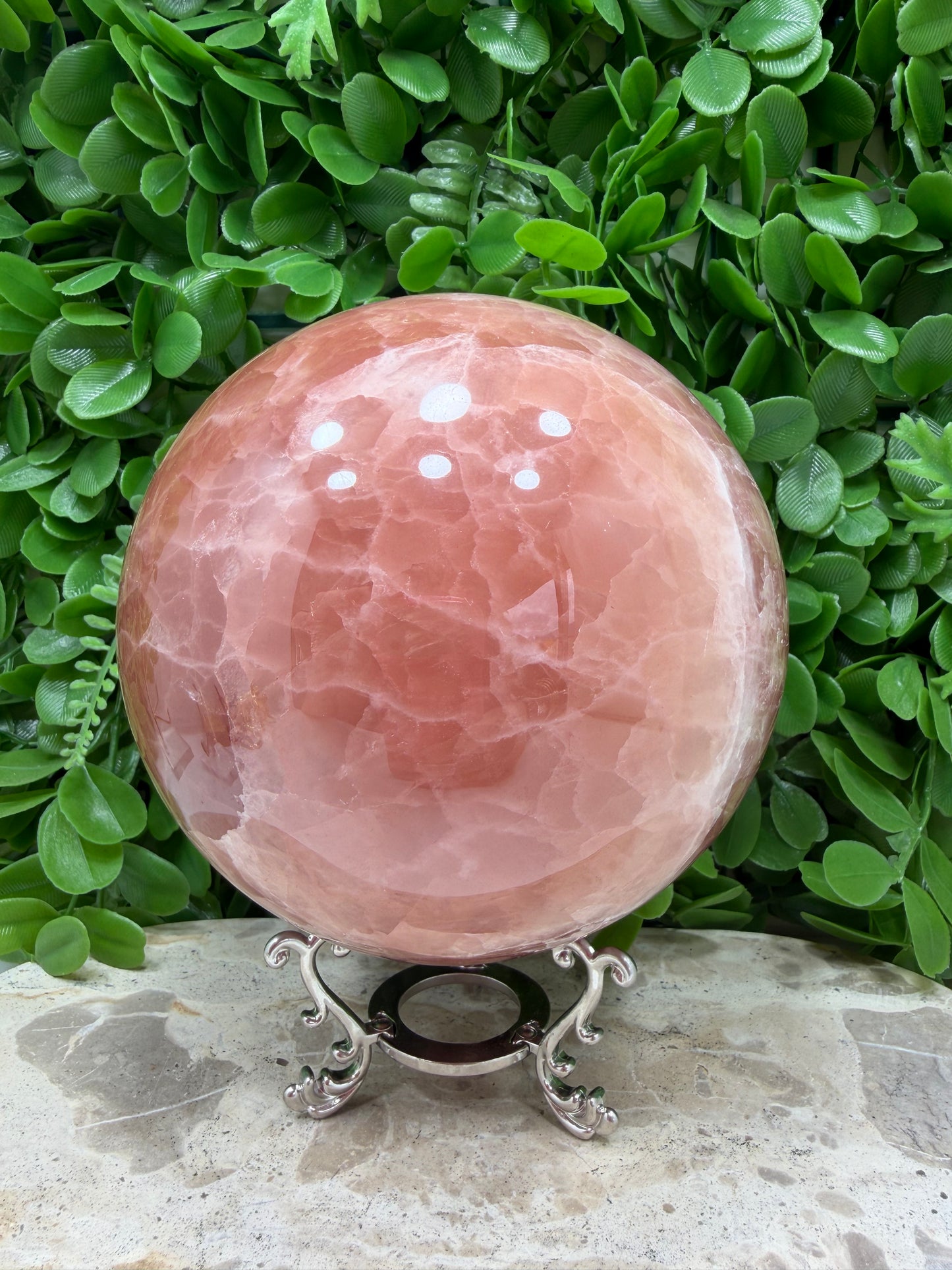 Rose Calcite Sphere 3242g