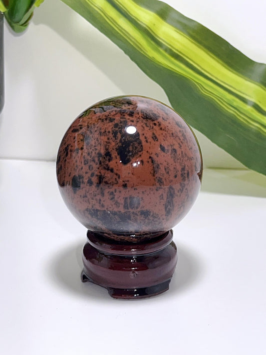 Mahogany Obsidian Sphere 262G