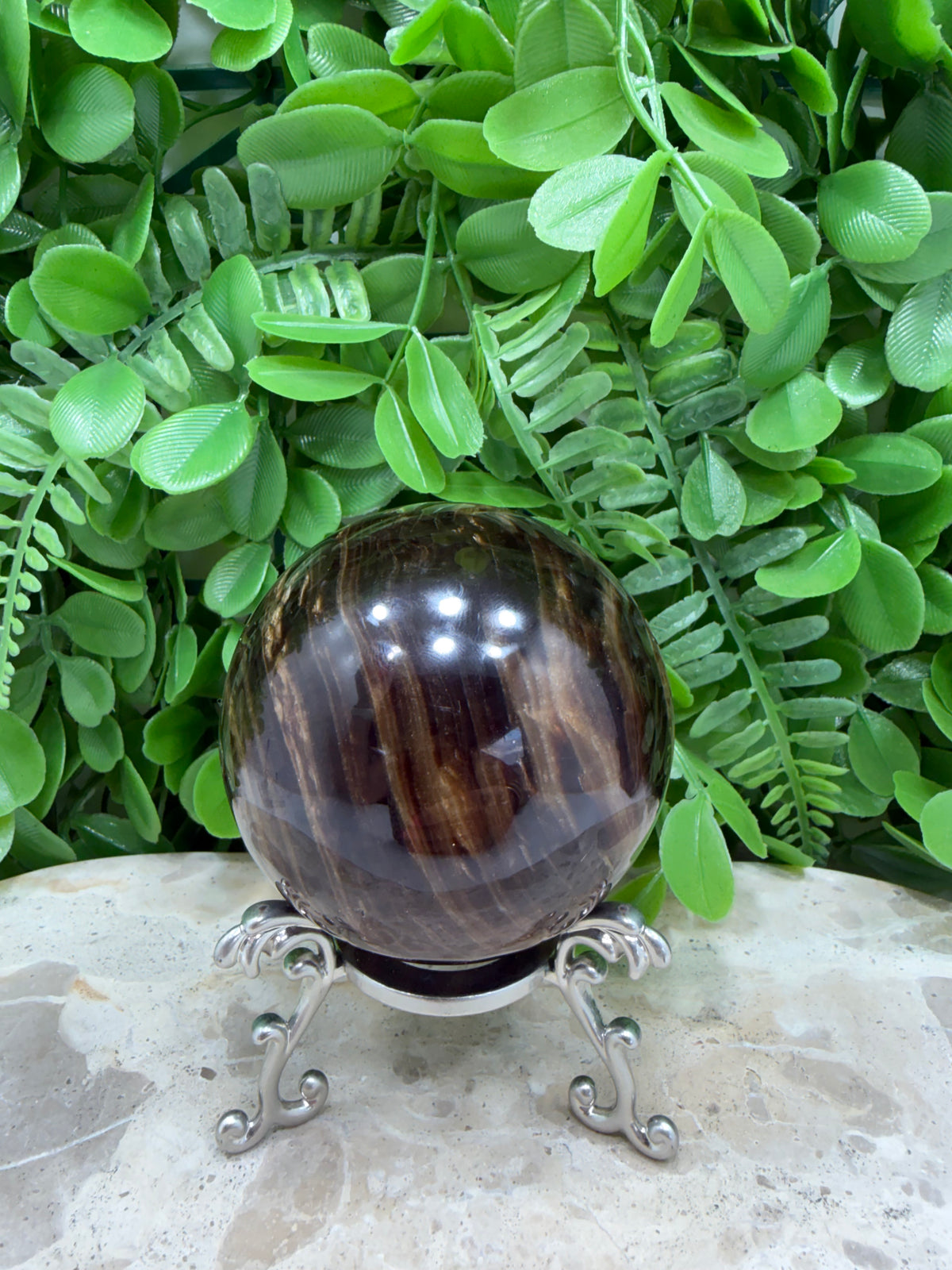 Chocolate Calcite Sphere | Grounding • Emotional Balance • Inner Strength