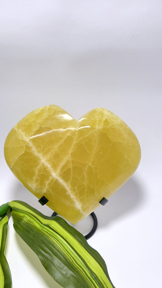 Lemon Calcite Heart 1328g
