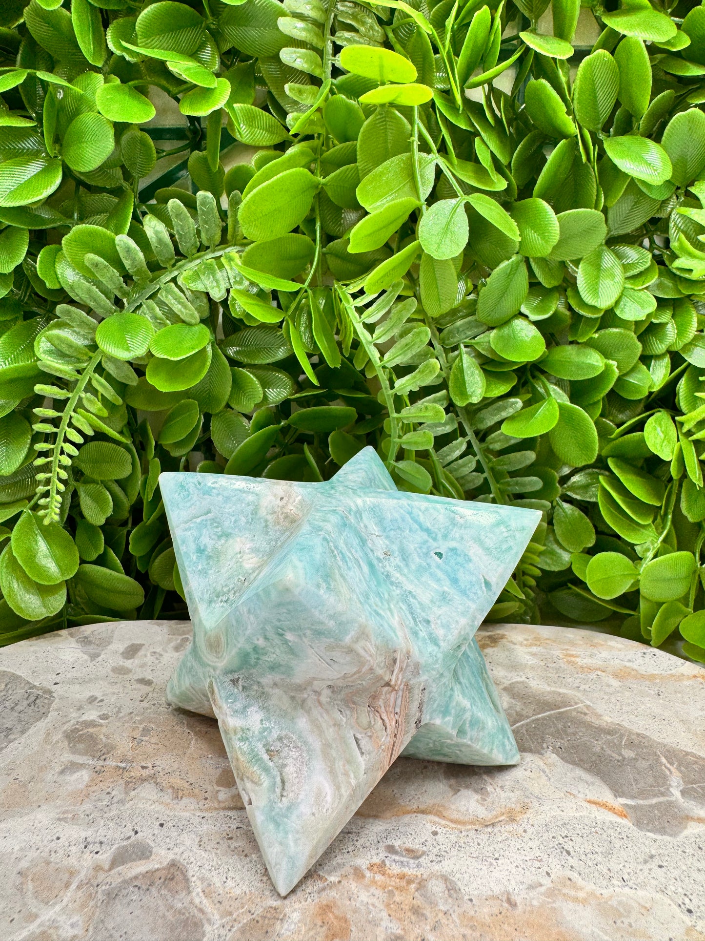 Blue Aragonite Merkaba 652g