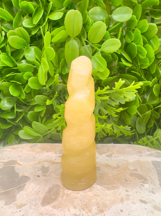 Lemon Calcite Unicorn Tower 214g