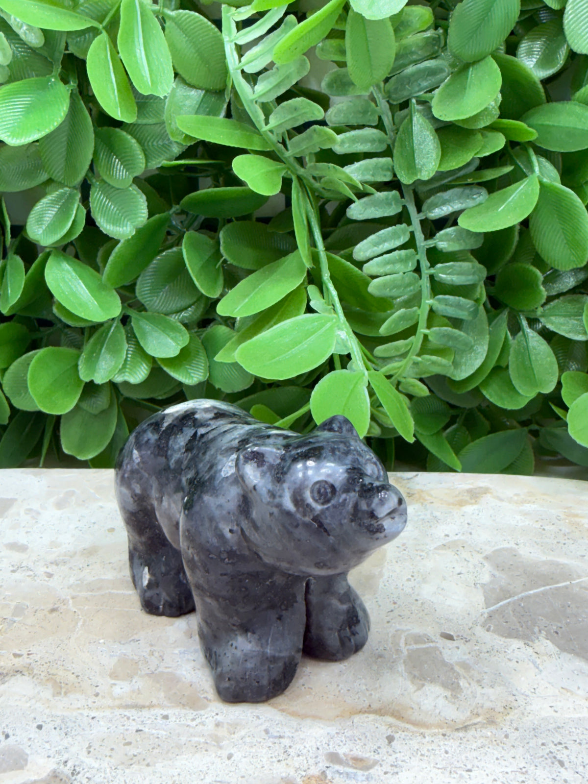 Larvikite Bear 178g | Grounding • Protection • Clarity