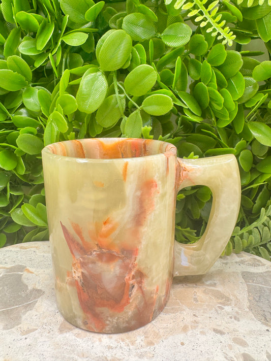 Green Banded Onyx Mug 418g