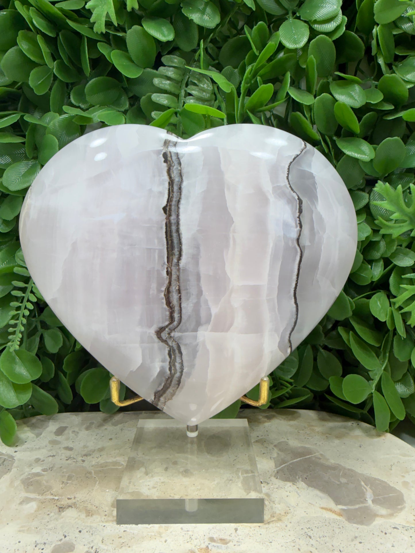 Smokey Pink Mangano Heart 1132g