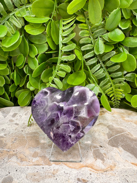 Chevron Amethyst Heart 112g