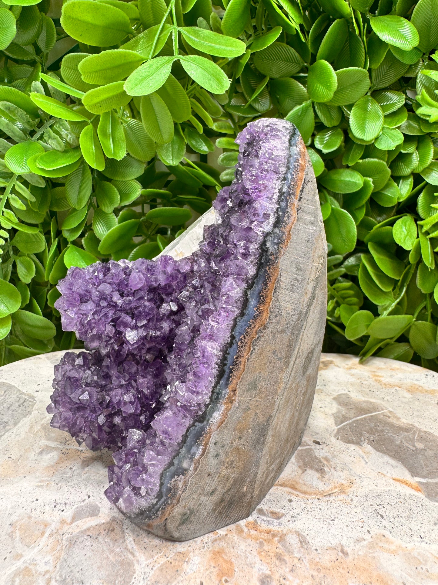 Amethyst Freeform with Calcite 952g