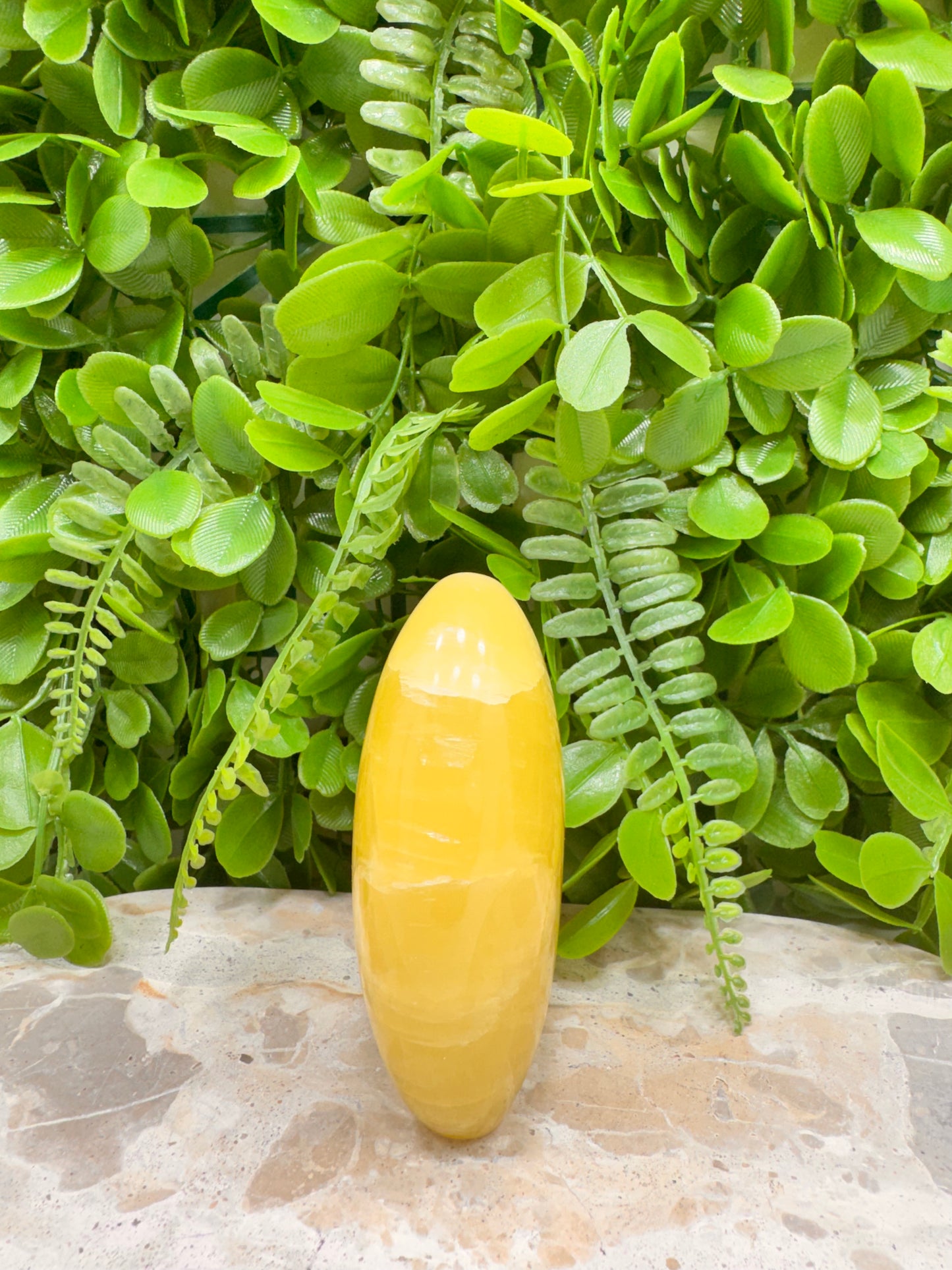 Standing Lemon Calcite 396g