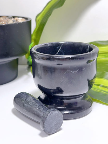 Black Jade Mortar & Pestle 580g