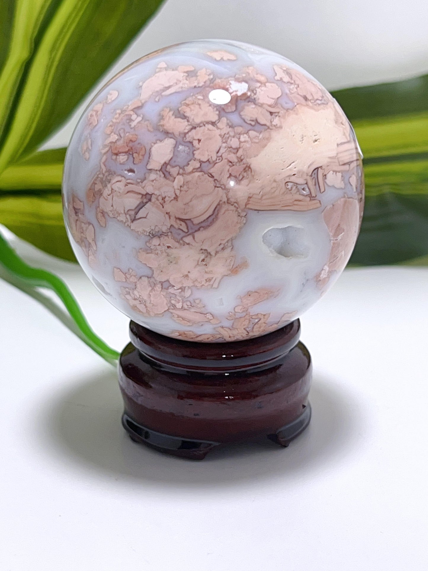 Pink Agate Sphere 284g