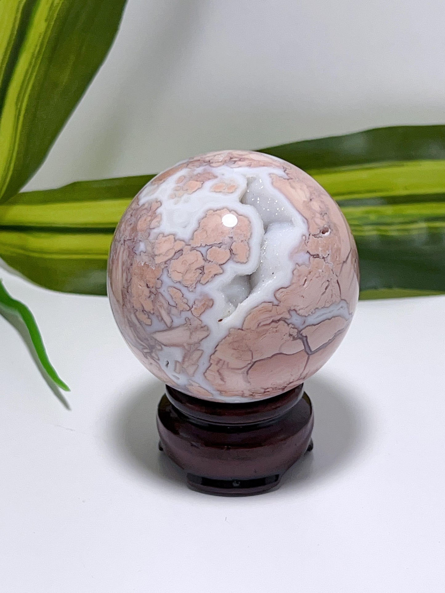 Pink Agate Sphere 372g