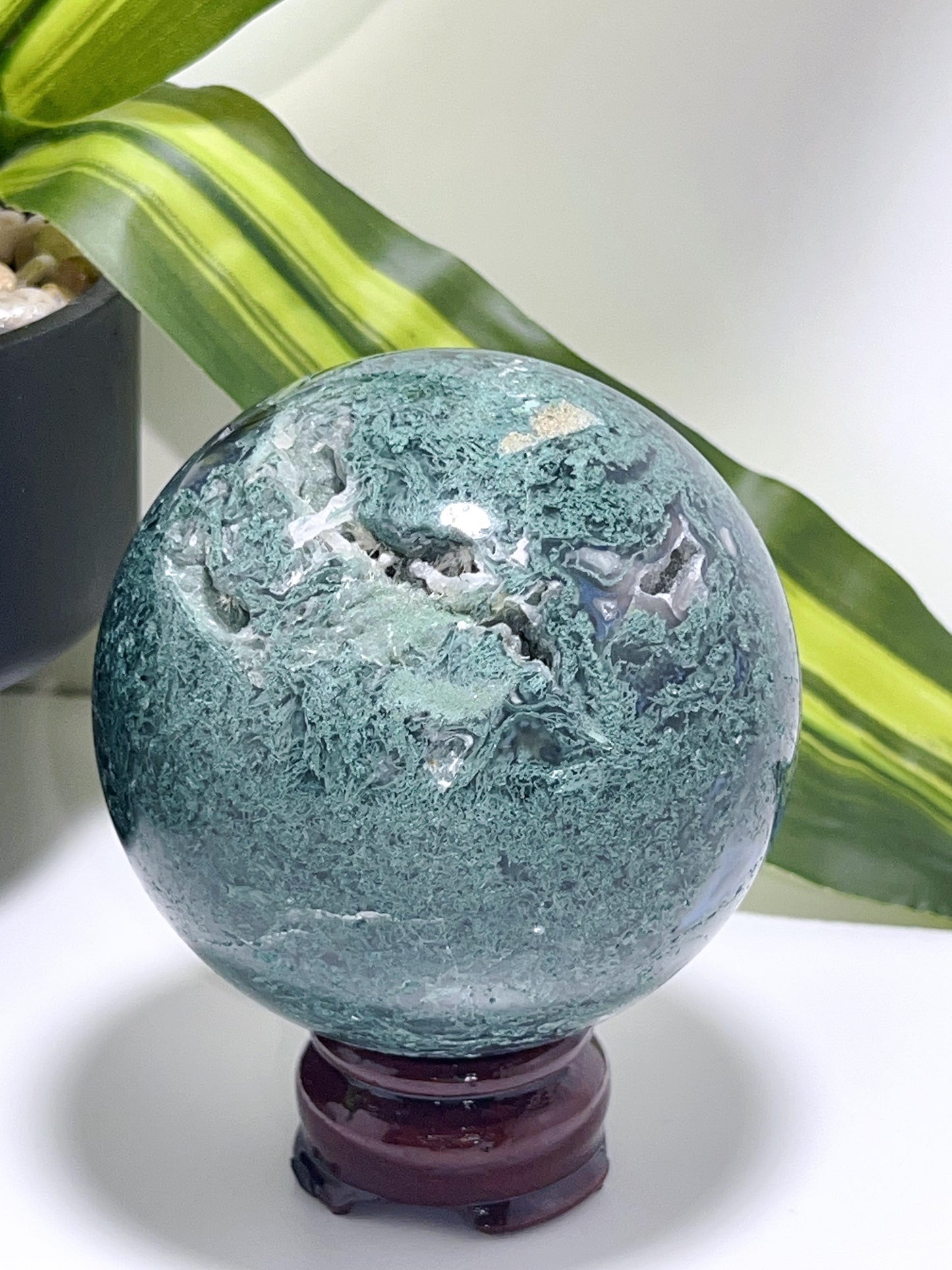 Moss Agate Sphere 824G