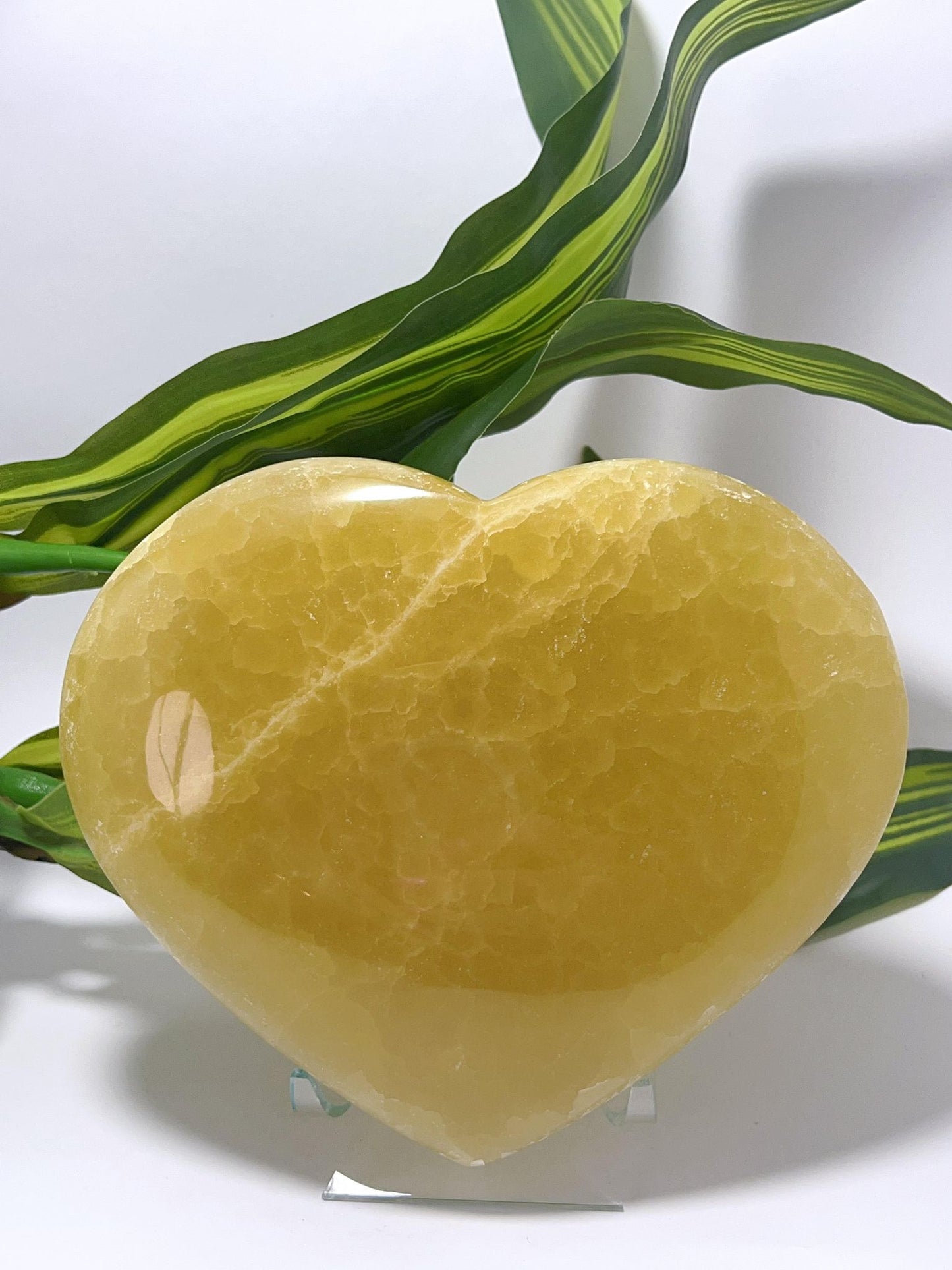 Lemon Calcite Heart - 1566g