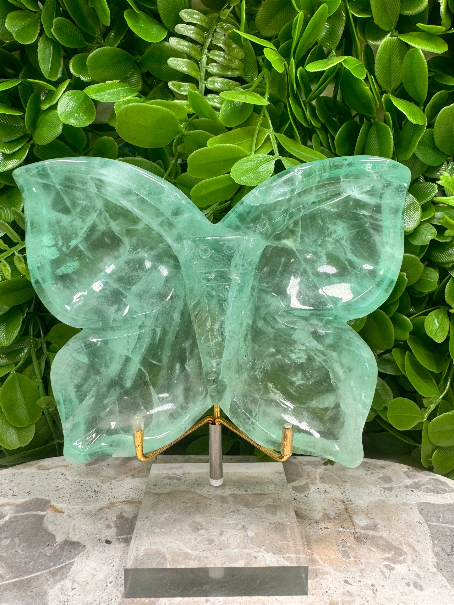 Green Fluorite Butterfly Dish 612g